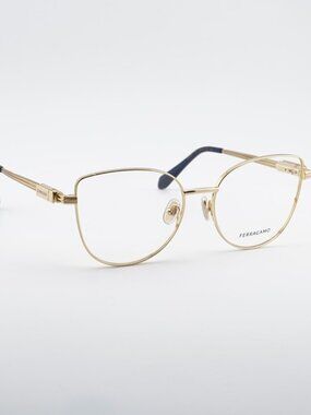 Salvatore Ferragamo SF2240 751 Eyeglasses Gold 56mm Cat Eye Frame